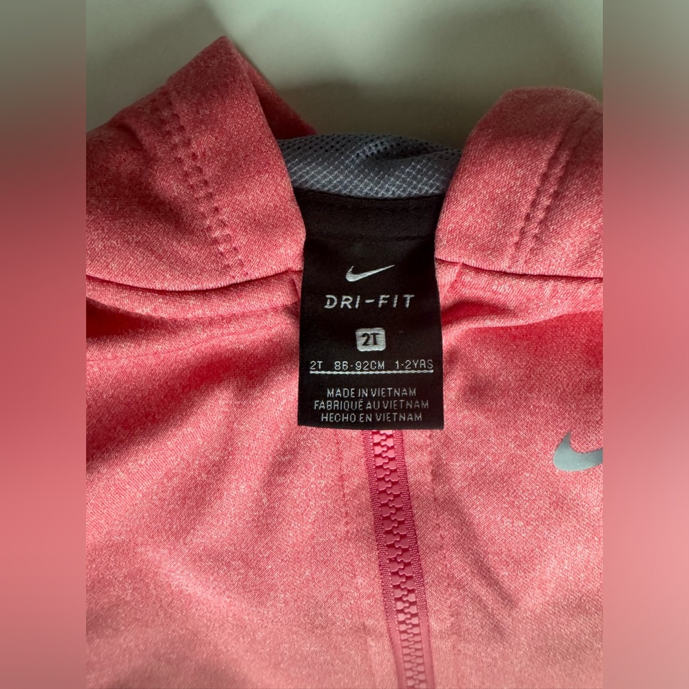 Nike Pink Zip-Up Size 2T - Picture 4 of 6